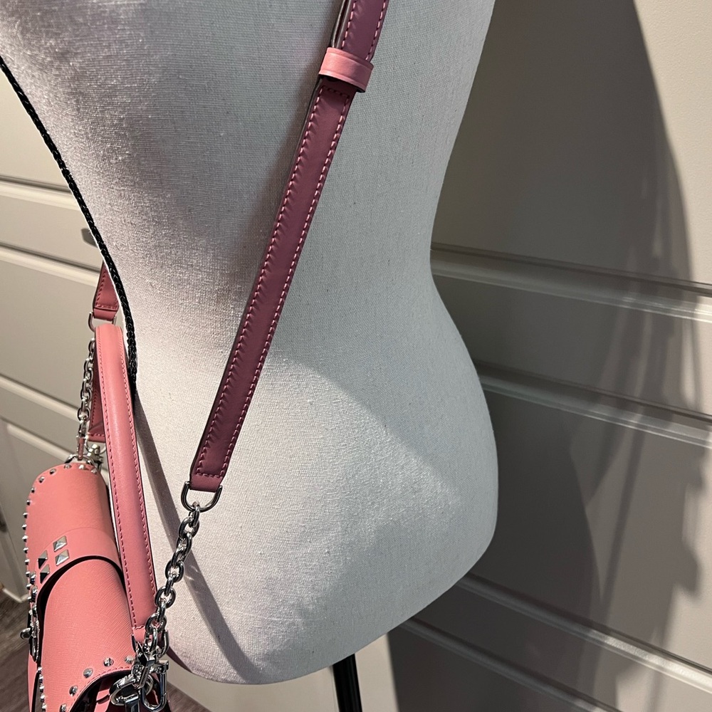 Michael Kors Medium Royal Pink Crossbody Bag with Silver Studs - Picture 8 of 8